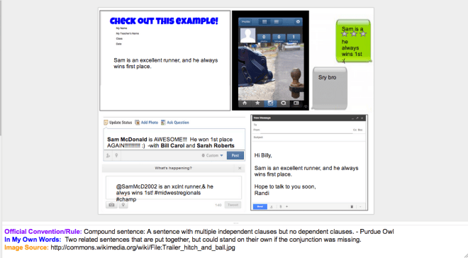 Student Grammar Example 