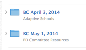 Example Schoology Staff Meeting Folders